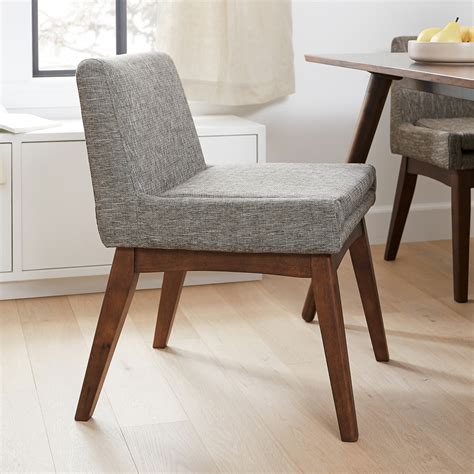 chanel volcanic gray dining chair|Chantel Walnut & Volcanic Grey Fabric Dining Chair .